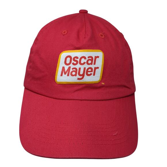 Oscar Mayer Strapback Baseball Cap Red One Size Adjustable Cotton Hit Wear - Picture 1 of 9